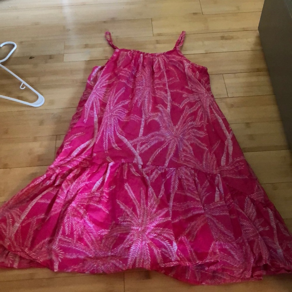 Pink flower patterned gap kids dress